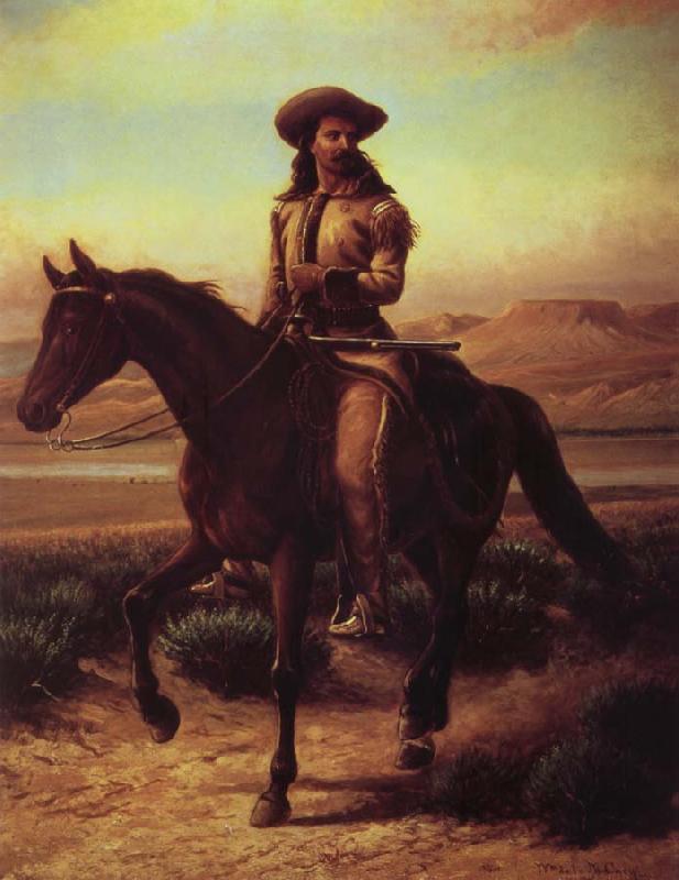 William de la Montagne Cary Buffalo Bill on Charlie Sweden oil painting art